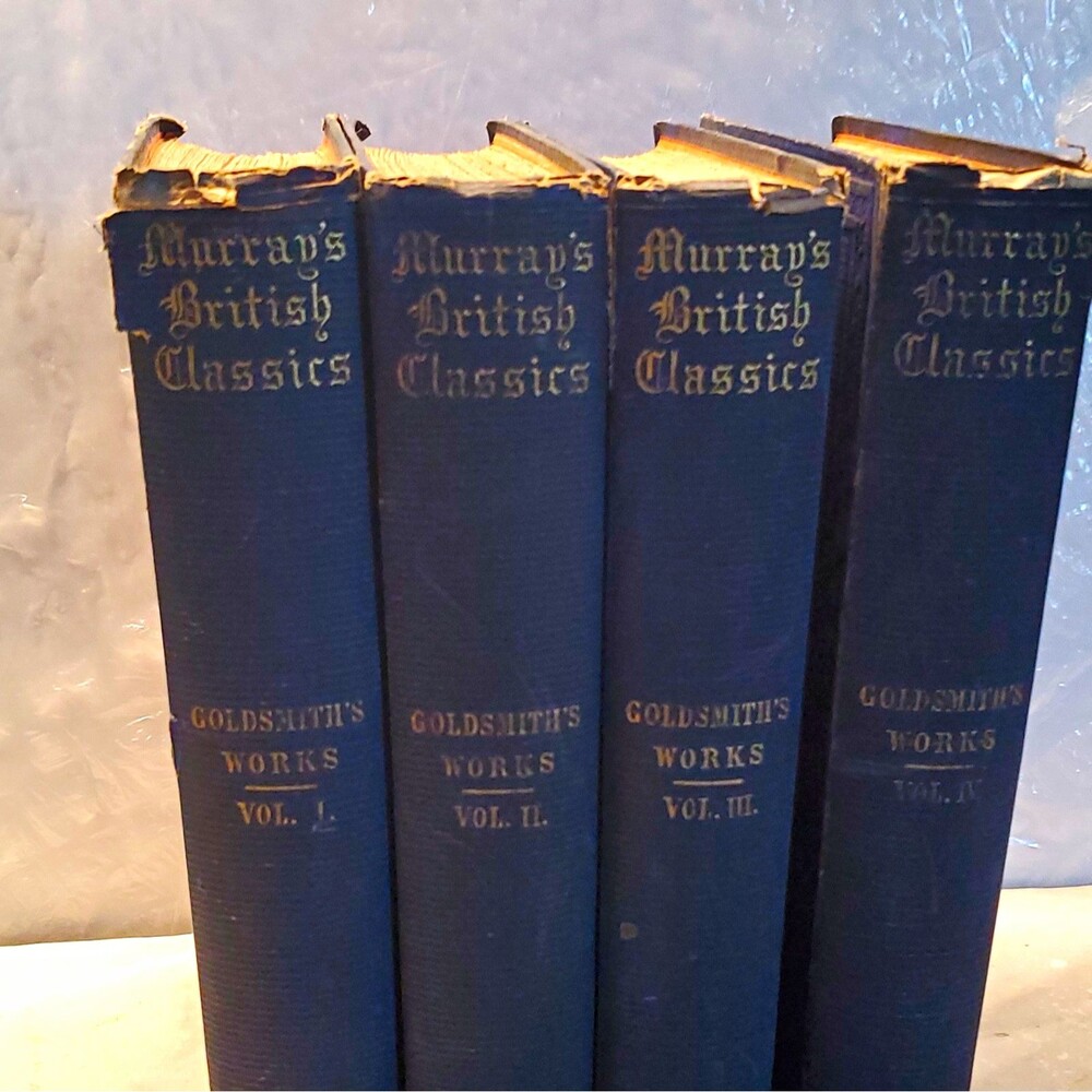 Murray's British Classics Oliver Goldsmith Works Vol I-IV 4 Vol HC Set 1854
